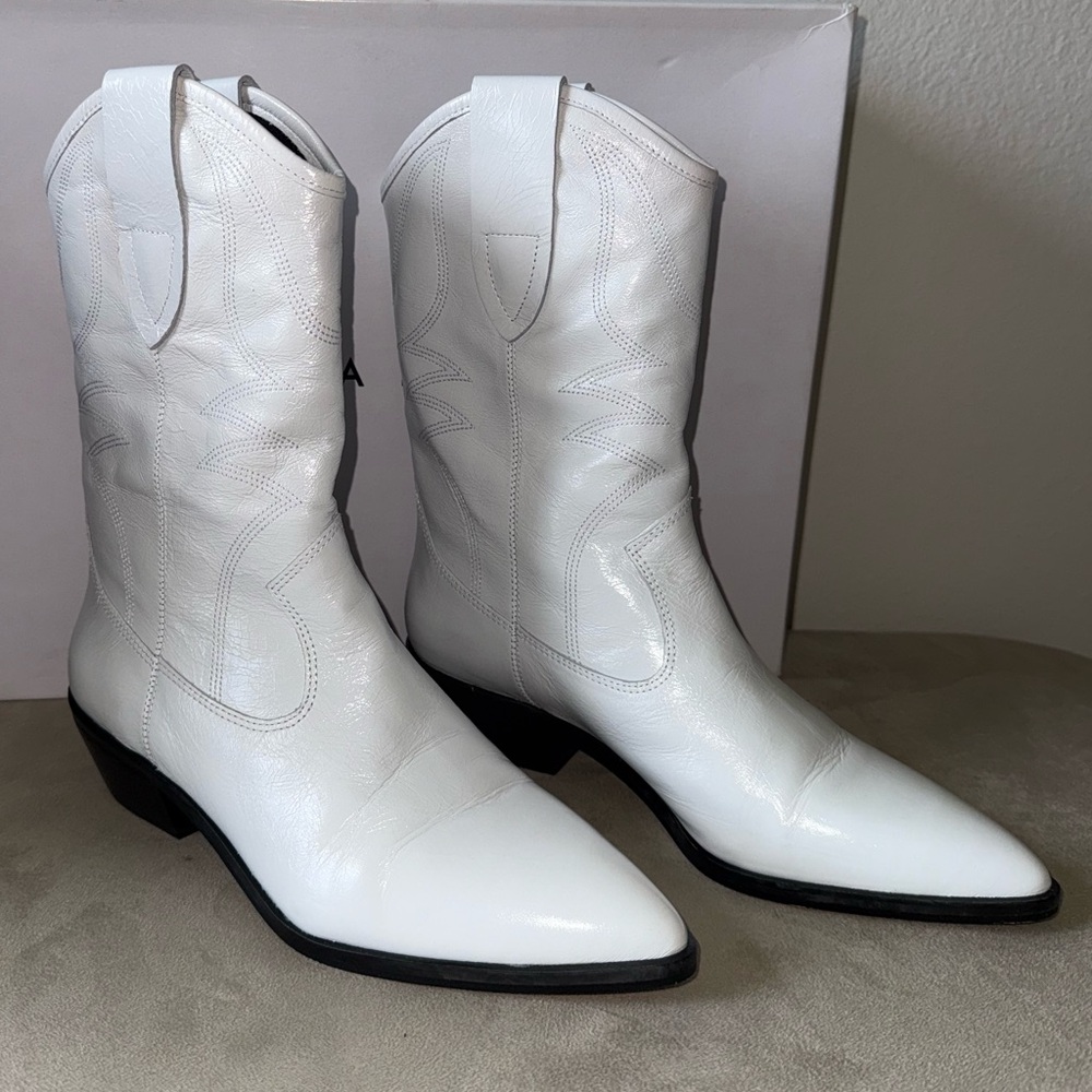 Rebecca Minkoff White Western Boots